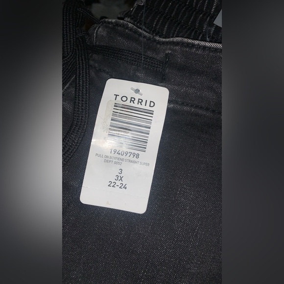 NWT Torrid‎ Pull On Boyfriend Straight Super High Rise Charcoal Wash Jeans 3XL - Picture 6 of 8